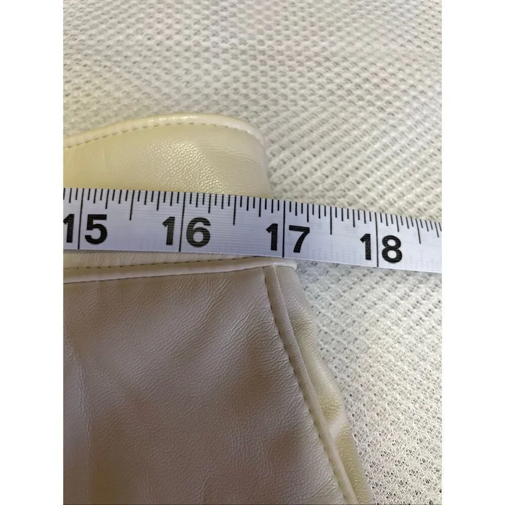 Maison D’Amélie NWT Ivory Faux Leather Pants Size 10